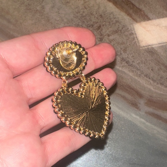 Betsy Johnson Colorful Beaded Heart Earrings - Picture 3 of 5